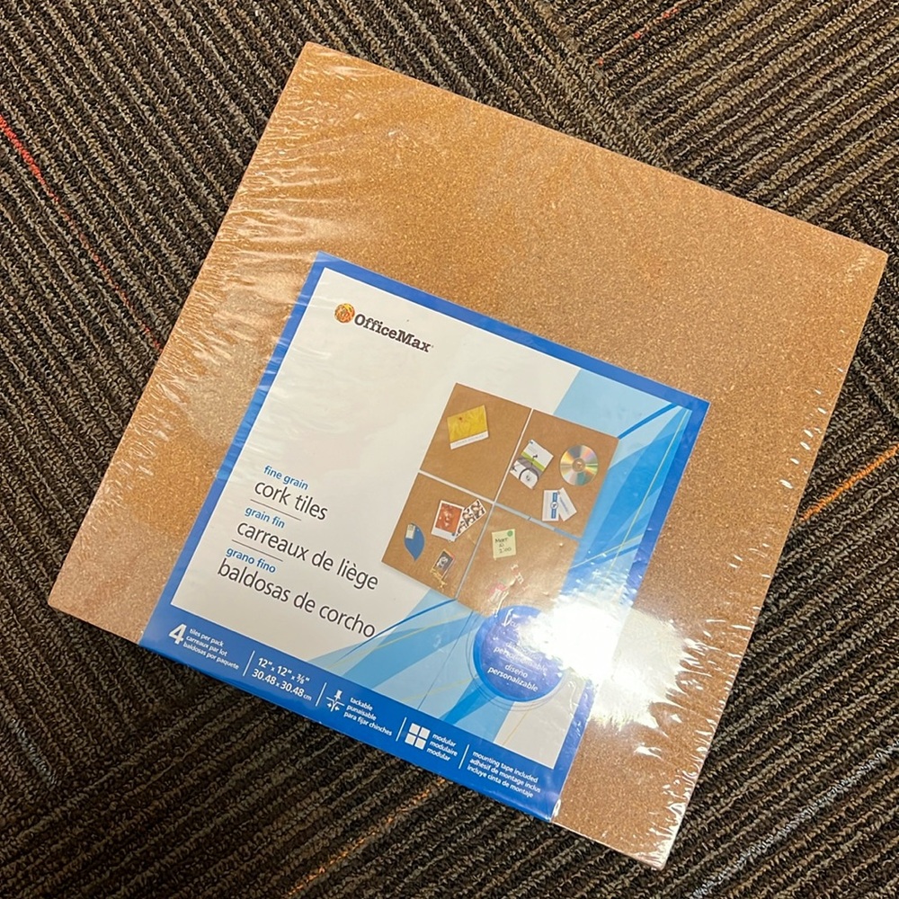 NWT Office Max cork tiles